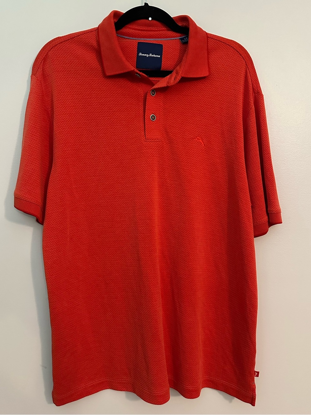 Tommy Bahama Orange Golf Short Sleeve Polo Shirt - Men's Size L